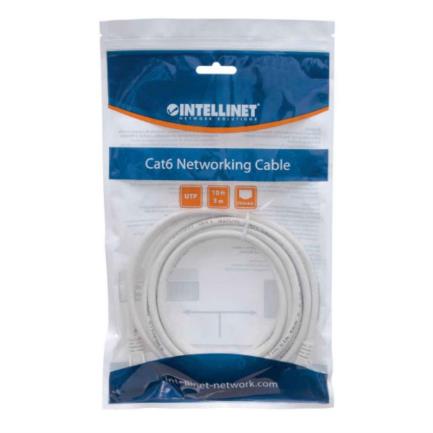 Cable Intellinet Red Cat5E Utp Rj45 M-M 3M Color Blanco - 320696 FullOffice.com