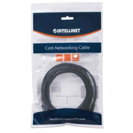 Cable Intellinet Red Cat6 UTP RJ45 M-M 7.5m Color Negro - INTELLINET - CABLES - FullOffice.com