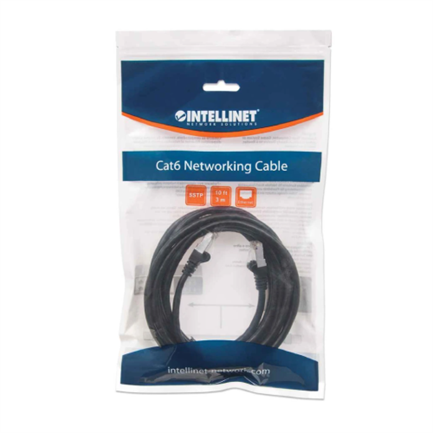Cable Intellinet Red Cat6A S/Ftp Rj45 50 Micras 3M Color Negro - 741545 FullOffice.com