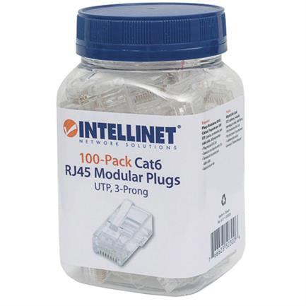 Plug Intellinet Rj45 Cat 6 Utp Sólido Bote C/100 Pzas - 503006 FullOffice.com