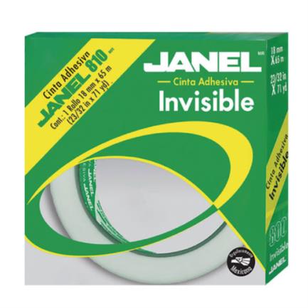 Cinta Janel Adhesiva Invisible 810 Individual 18Mmx65M En Bolsa - 810 18X65Bl FullOffice.com