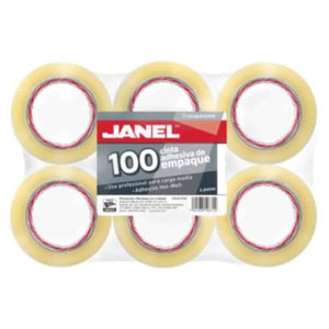 Cinta Janel 155 Empaque Transparente 48Mmx50M Paquete C/6 Pzas - 1554850700 FullOffice.com