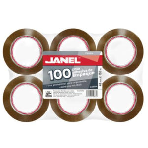Cinta Janel 156 Empaque Canela 48Mmx50M Paquete C/6 Pzas - 1564850700 FullOffice.com