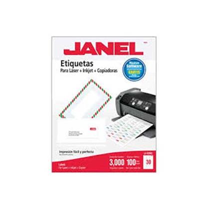 Etiqueta Janel Laser 25X67 100H C/3000 - 1095260101 FullOffice.com