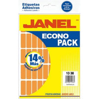 Etiquetas Adhesivas Janel Econopack Fluorescente 13X38Mm Color Naranja Sobre C/1120 - E061338216 FullOffice.com