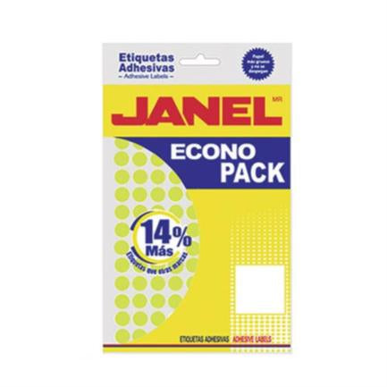 Etiquetas Adhesivas Janel Econopack Fluorescente No. 9 00X13Mm Color Amarillo Sobre C/1120 - E060013204 FullOffice.com