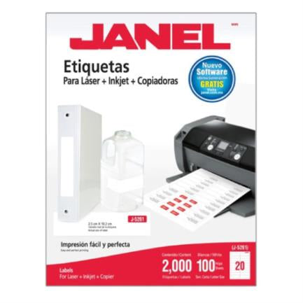 Etiquetas Adhesivas Janel 109 Láser 25X102 100 Hojas C/2000 - 1095261101 FullOffice.com
