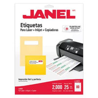 Etiquetas Adhesivas Janel Láser J-5267 1.3X4.5Cm C/8000 - 1095267101 FullOffice.com