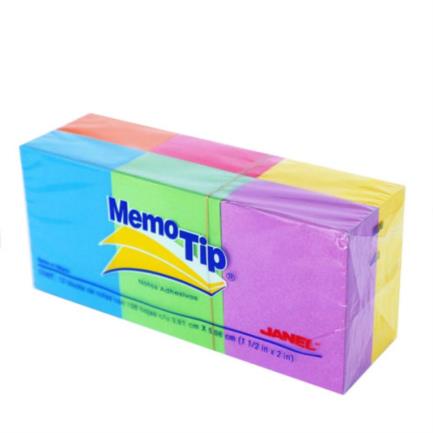 Notas Adhesivas Janel Memo Tip Neón 3"X4"(7.62Cm X10.16Cm) Colores Surtidos Paq 6 Blocks Con 100 Hojas C/U. - 6560304797