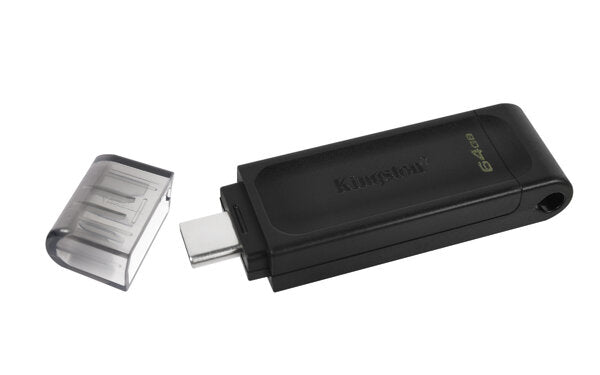 Memoria Usb Kingston Datatraveler 70 64Gb Usb-C Color Negro - Dt70/64Gb FullOffice.com