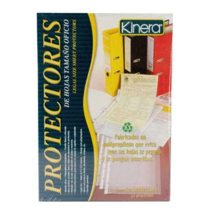 Protector Hojas Kinera Oficio Caja C/50 - 363 FullOffice.com