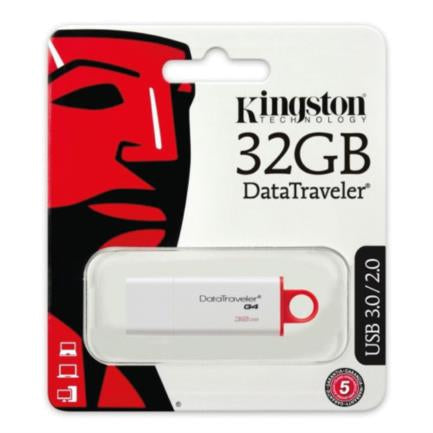 Memoria Usb Kingston Datatraveler G4 32Gb 3.0 Color Rojo - Dtig4/32Gb FullOffice.com