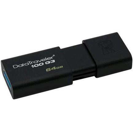 Memoria Usb Kingston Datatraveler 100 G3 64Gb 3.0 Color Negro - Dt100G3/64Gb FullOffice.com