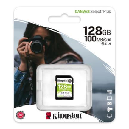 Tarjeta Sd Kingston Canvas Select Plus 128 Gb 100R C10 Uhs-I U3 V30 - Sds2/128Gb