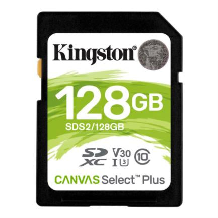 Tarjeta Sd Kingston Canvas Select Plus 128 Gb 100R C10 Uhs-I U3 V30 - Sds2/128Gb