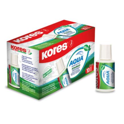 Corrector Kores Líquido Aqua 20Ml C/10 - 691019 FullOffice.com