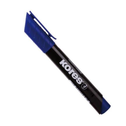 Marcador Permanente Kores P/Biselada Azul C/12 - 209535 FullOffice.com