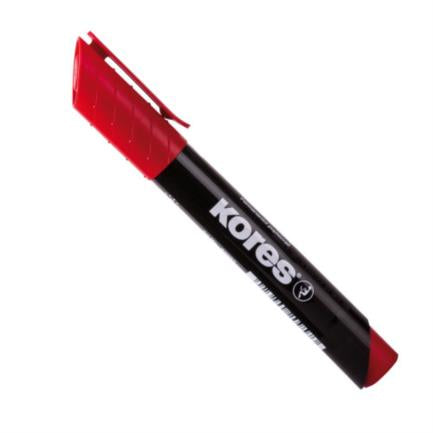 Marcador Permanente Kores P/Biselada Rojo C/12 - 209573 FullOffice.com