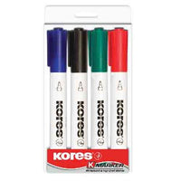 Marcador Kores P/Pizarron Blanco C/4 Colores - 208453 FullOffice.com
