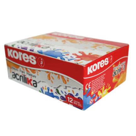 Pintura Acrilica Kores 20 Ml Turquesa C/12 Botes - 727091 FullOffice.com