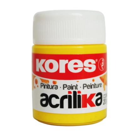 Pintura Acrilica Kores 20 Ml Amarillo C/12 Botes - 727145 FullOffice.com