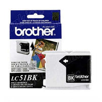 Brother LC51BK cartucho de tinta 1 pieza(s) Original Rendimiento estándar Negro