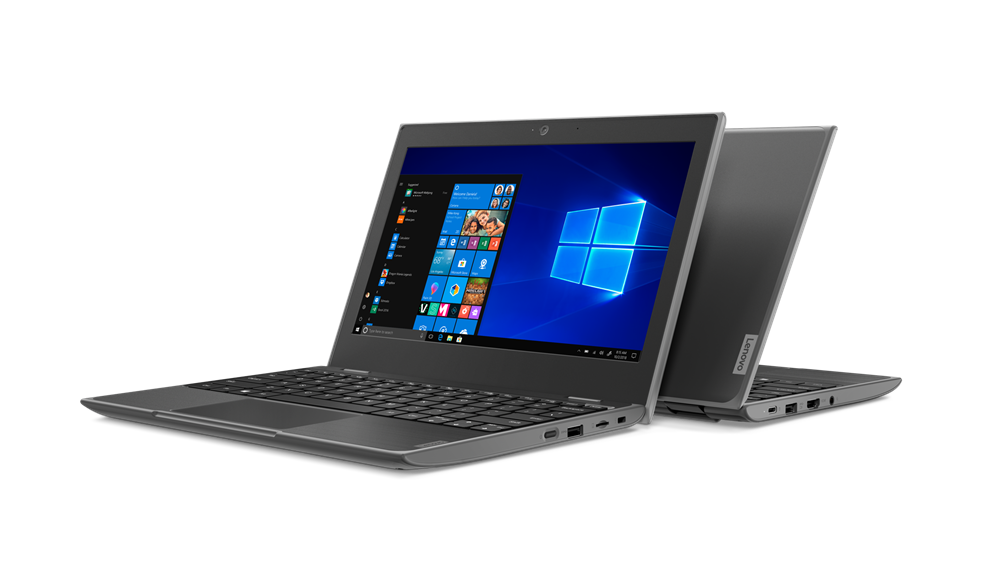 Laptop Lenovo 100E Win 2Da Gen 11" Intel Celeron N4020 Disco Duro 64 Gb Ram 4 Gb Windows 10 Pro Color Negro - 81M8005Plm