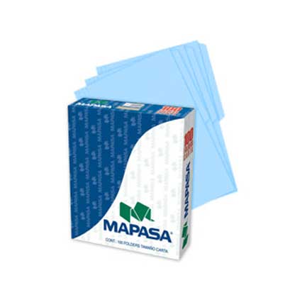 Folders Mapasa Azul Carta C/100 - Pa0001 FullOffice.com