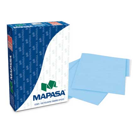 Folders Mapasa Azul Oficio C/100 - Pa0002 FullOffice.com