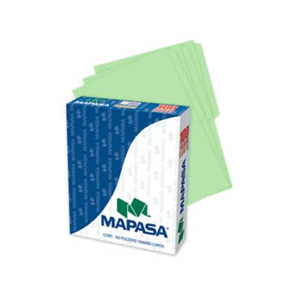 Folders Mapasa Verde Carta C/100 - Pv0001 FullOffice.com