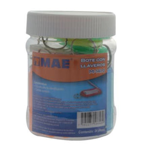 Bote Mae Con 24 Llaveros Colores Surtidos - M-141.0 FullOffice.com