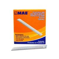 Cuchillas Repuesto Mae Rcc-9 Cutter 9Mm C/10 Estuches - Rcc-9 FullOffice.com