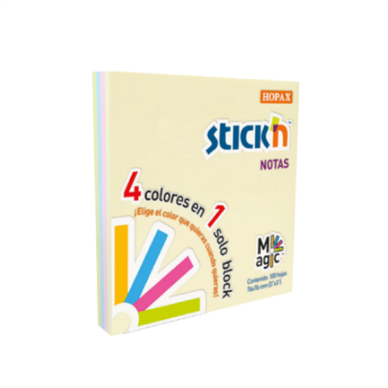 Notas Adhesivas Mae Stickn 3X3 Colores Pastel 100H Set 12 Blocks - 21574 FullOffice.com