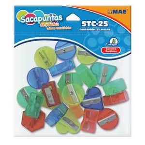 Sacapuntas Plastico Mae Translucido C/25 Piezas - Sts-25 FullOffice.com