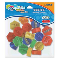 Sacapuntas Plastico Mae Figuras Surtidas C/25 Piezas - Sss-25 FullOffice.com