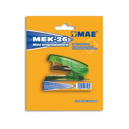 Mini Engrapadora Mae Standart Grapa 26/6 - Mek-26 FullOffice.com
