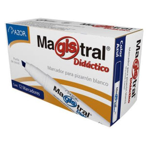 Marcador Magistral Didáctico Pizarrón Blanco Color Azul C/12 Pzas - 8350Az FullOffice.com