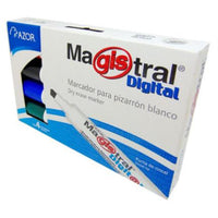 Marcador Magistral Digital Pizarrón Blanco Colores Surtidos Estuche C/4 Pzas - 8384 FullOffice.com
