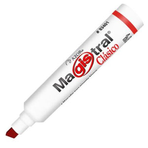 Marcador Magistral Clásico Plástico Pizarrón Blanco Color Rojo C/12 Pzas - 83402 FullOffice.com