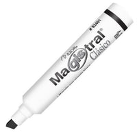 Marcador Magistral Clásico Plástico Pizarrón Blanco Color Negro C/12 Pzas - 83401 FullOffice.com