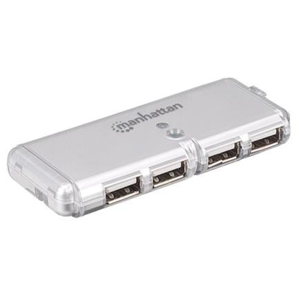 Mini Hub Manhattan Usb 2.0 Sin Fuente 4 Puertos - 160599 FullOffice.com