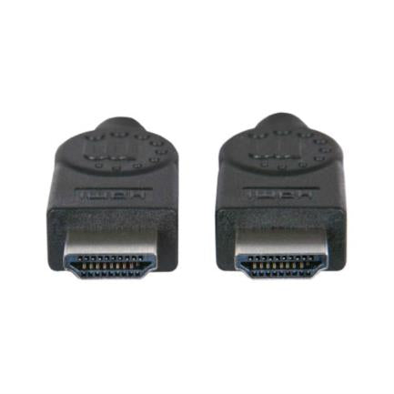 Cable Manhattan Hdmi 1.4 M-M Alta Velocidad Canal Ethernet Blindado 2M Color Negro - 323215 FullOffice.com
