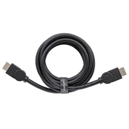 Cable Manhattan Hdmi 2.1 8K M-M Ultra Alta Velocidad 2M Color Negro - 354080 FullOffice.com