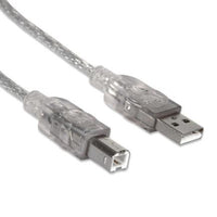 Cable Manhattan Usb B Alta Velocidad 2.0 A-B1.8M Color Plata - 333405 FullOffice.com
