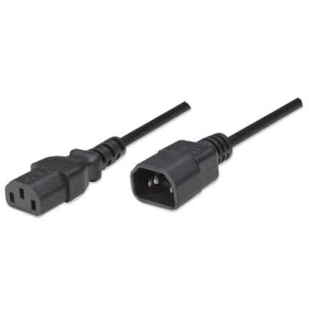 Cable Manhattan Alimentación Monitor A Cpu 1.8M Color Negro - 301152 FullOffice.com