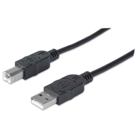 Cable Manhattan Usb 2.0 A-B Alta Velocidad 5M Color Negro - 337779 FullOffice.com