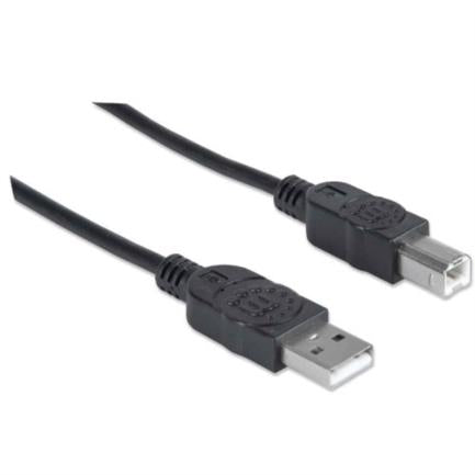 Cable Manhattan Usb 2.0 A-B Alta Velocidad 5M Color Negro - 337779 FullOffice.com