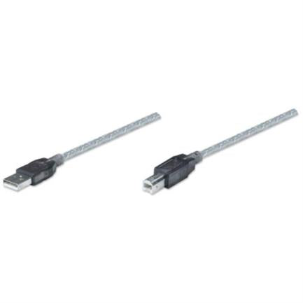 Cable Manhattan Extensión Activa Usb Alta Velocidad A-B 11M Color Plata - 510424 FullOffice.com