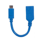 Cable Manhattan Usb 3.2 Gen1 C-A Súper Velocidad 15Cm Color Azul - 353540 FullOffice.com