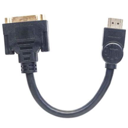 Manhattan 900204775 50 cm HDMI Cable With Adapter Black